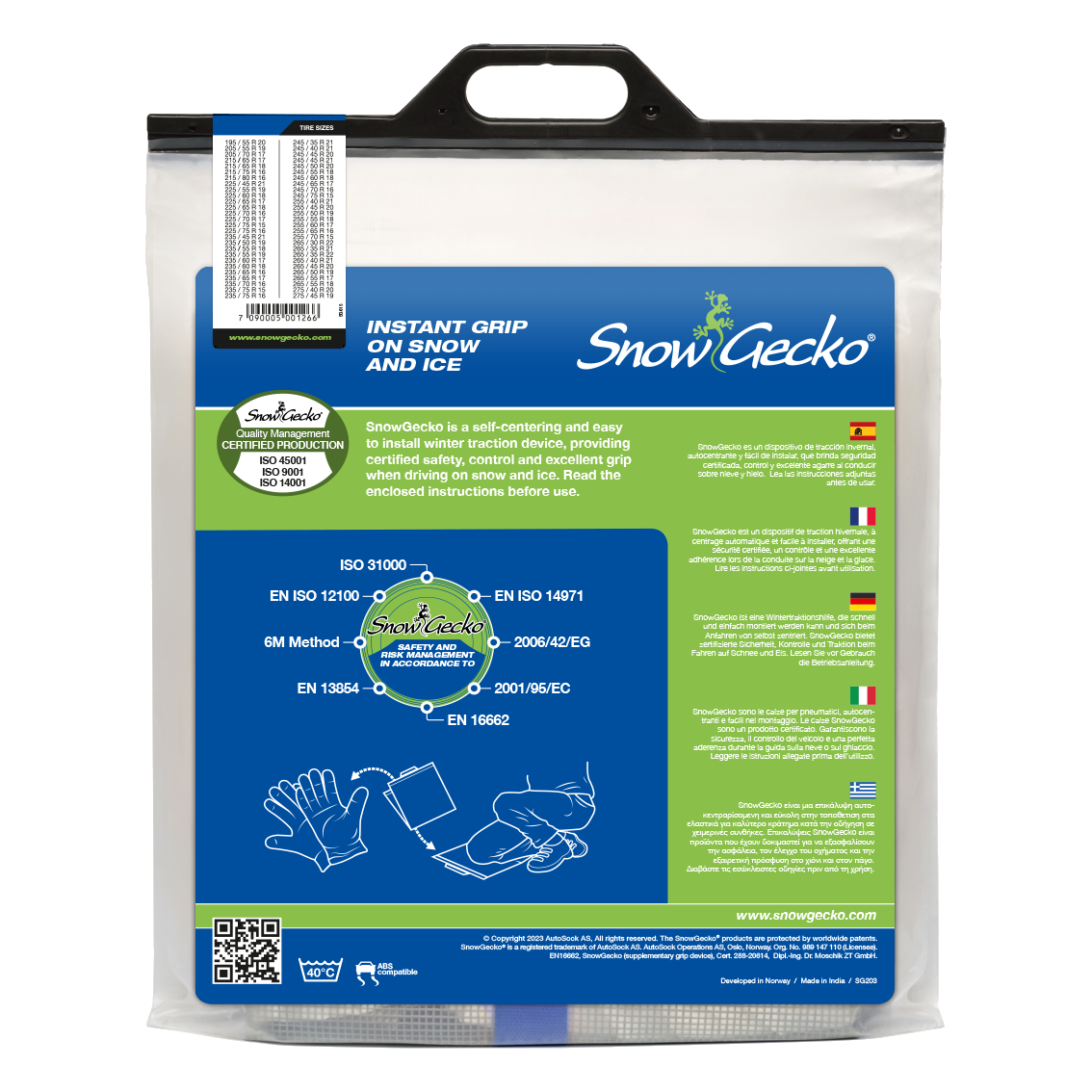 SnowGecko 4XL product packaging back side