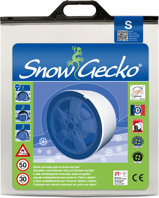SnowGecko S product packaging front side