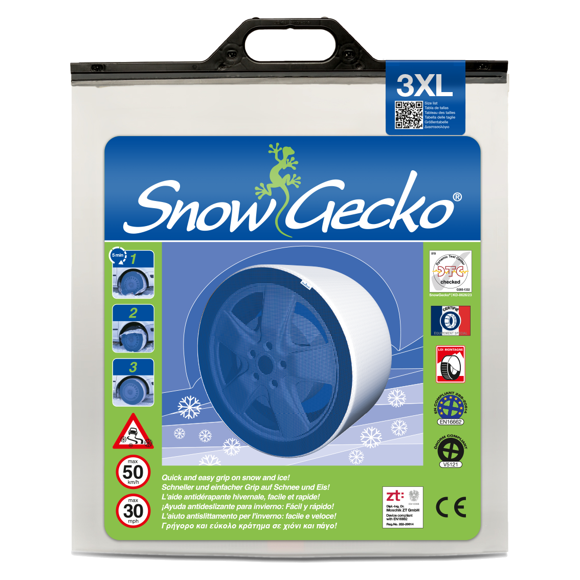 SnowGecko 3XL product packaging front side