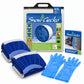SnowGecko model 4XL includes two snow socks, a pair of gloves, an instruction manual and the product packaging