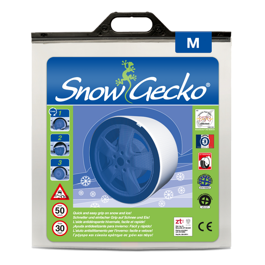 SnowGecko M product packaging front side
